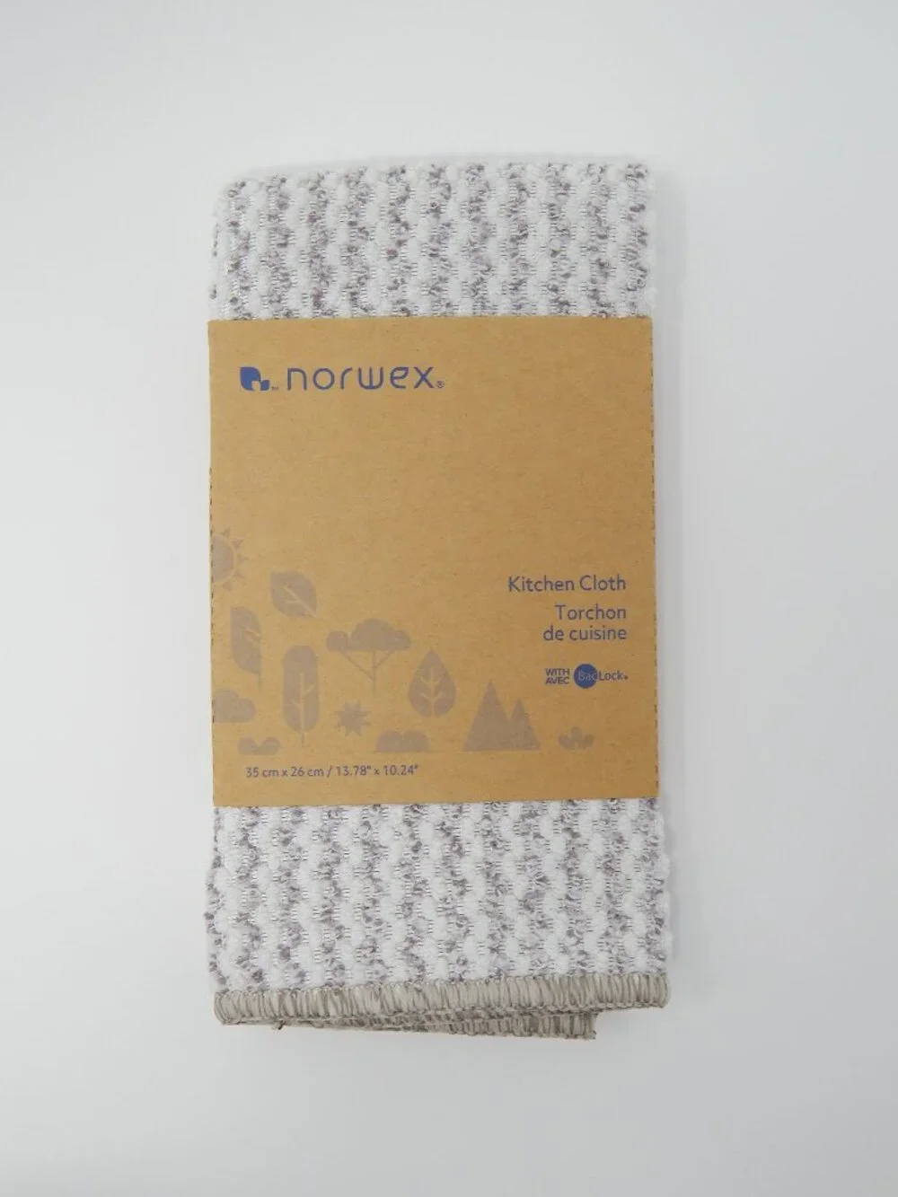 Norwex Diamond Textured Kitchen Cloth - Heathered Oatmeal - ( 13.78″ × 10.24